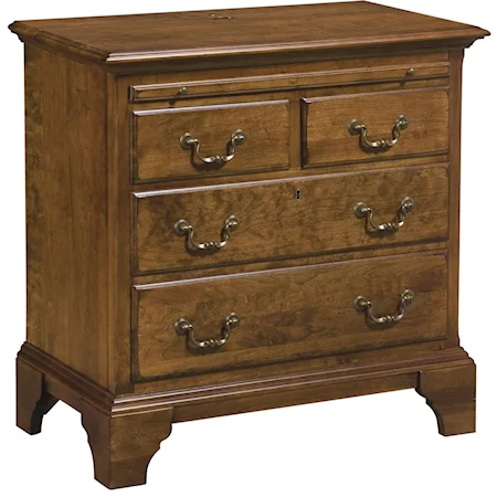 4-Drawer Bachelor's Chest with Pullout Laminate Shelf & Electrical Harness